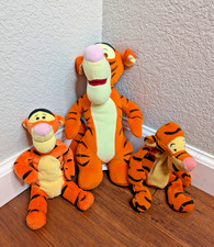 Lot of 3 Disney Tigger Plush Soft Stuffed Animal Toys Bean Bag Winnie The Pooh