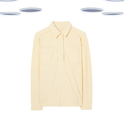 Ex Fat Face Women s Jersey Shirt - Long Sleeve Jersey Waffle Knit Yellow