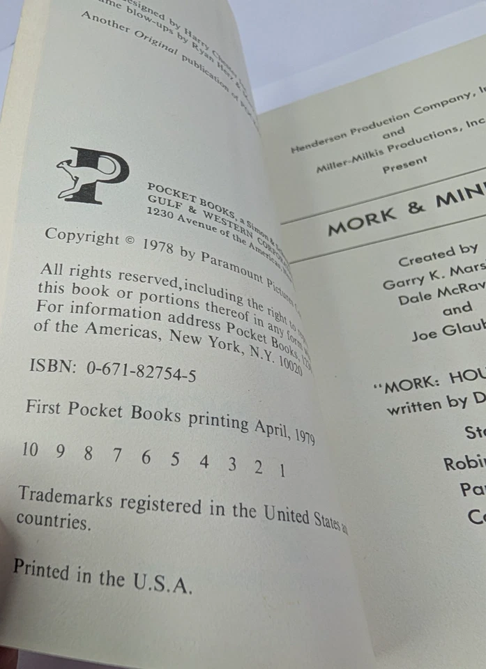 Mork & Mindy A Video Novel Vintage Paperback Book Classic TV Photos (1979) - Image 4 of 4