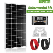 100W 200W 250W 300W Camping Solarpanel Solarmodul Kit 12V für Wohnwagen Boot  DE