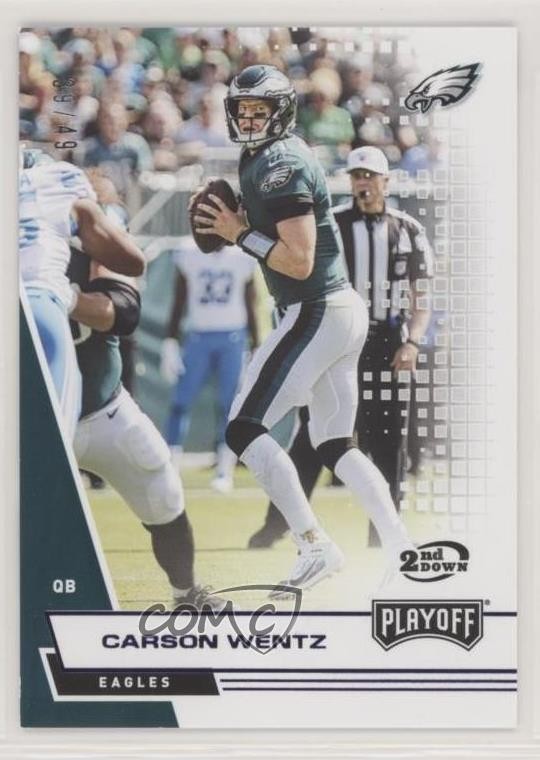 2020 Panini Playoff 2nd Down /49 Carson Wentz #184 o7m