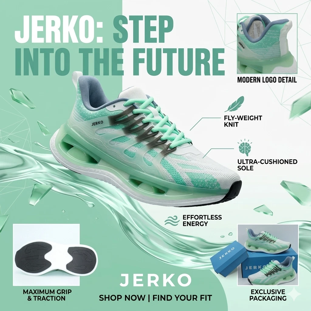 Lightweight Breathable Mint Green Running Sneakers for Daily & Athletic Wear