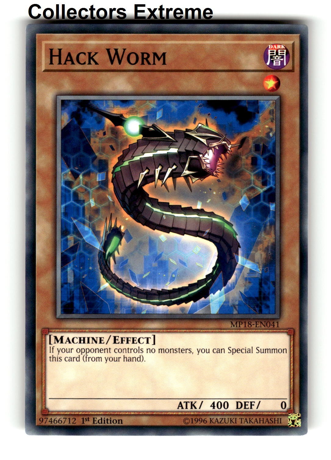 YuGiOh 2018 Mega-Tins Mega Pack Card MP18-EN041 Hack Worm