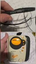 Sony S2 Walkman WM-FS555 Radio Works PARTS/REPAIR  MDR-W08 headphones WORK