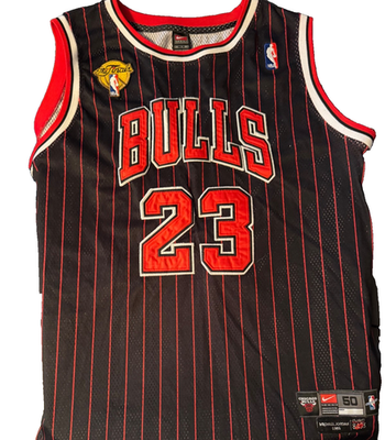 Michael Jordan Chicago Bulls #23 Nike NBA Finals Jersey Black Size