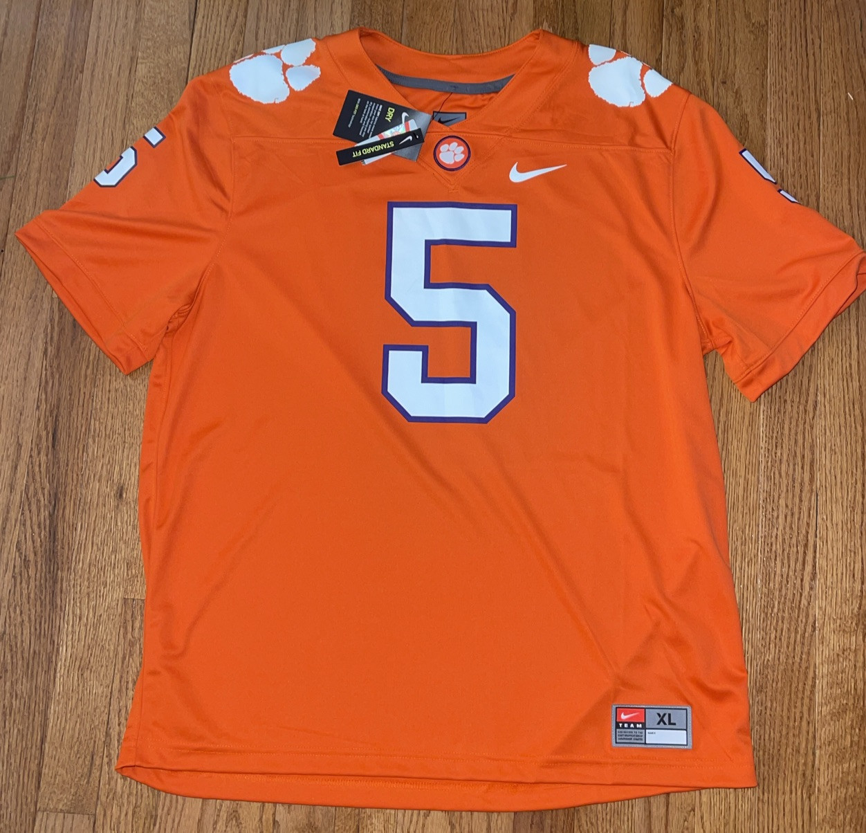 Men's #5 Clemson Tigers Nike Player Game Jersey - Tee Higgins NWT