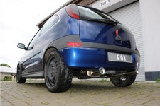 FOX Duplex Komplettanlage ab Kat. Opel Corsa C Bj.00-06 je 1x90mm mit Absorber