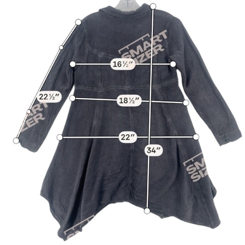 Soft Surroundings Gray Button Down Tunic Dress Si… - image 3