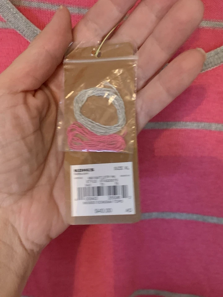 Lote De 2 Suéteres Sonoma Ligeros A Rayas Azul Y Rosa Talla XL Kohl’s Nuevo Con Etiquetas Foto 4 de 4