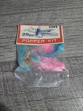 Vintage Japanese 28pc. Popper Kit X109 E Pink And Blue Fishing Lure Set
