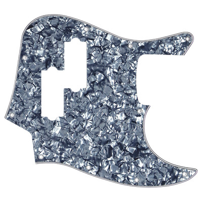 PVC 4 String Jazz Bass Pickguard PB Pickup Hole 4Ply Scratch Plate Gray Pearl