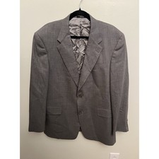 Hart Schaffner Marx Blazer Mens 44R Gray 2 Button Dillards USA Made Suit Jacket