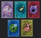 USSR Swallow Bird Fish Red Deer Rose Crystal 1974 MNH SG#4273-4277