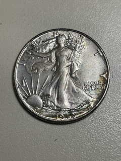 1942 Liberty Walking Half Dollar 50 Cent Eagle US America F/VF WW II