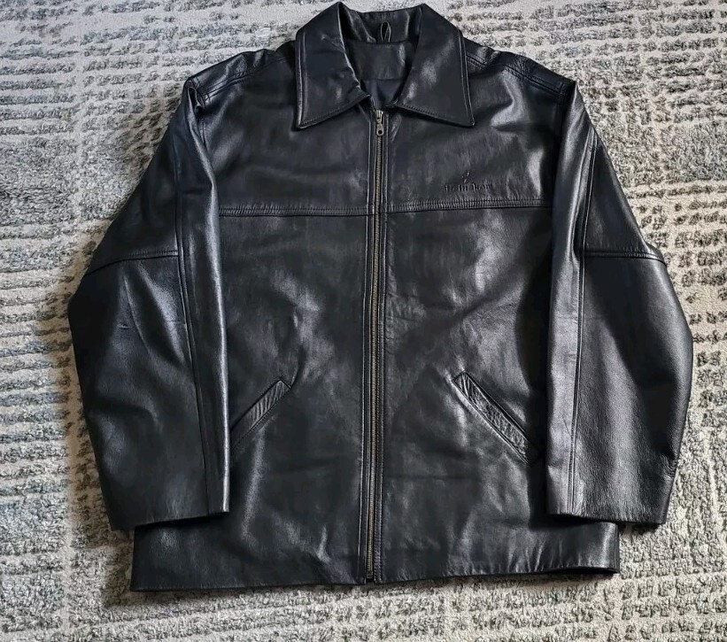 Vintage Heineken James Bond 007 World Is Not Enough Leather Promo Jacket XL