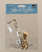 Saxophone Jolee's Boutique Musical Instrument Dimension Scrapbook Sticker VTG