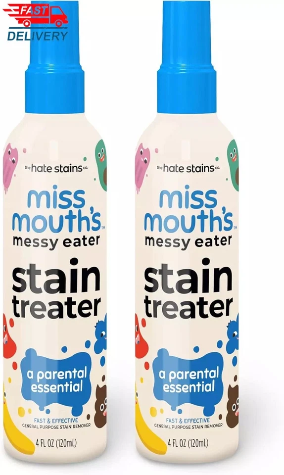 AS SHOW 2Pack New Miss Mouths Messy Eater Stain Treater Remover Spray 4OZ