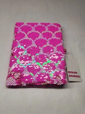 Sequin Diary Pink/Silver Flippable Sequins. 70 Pages W/pen Holder - Image 1 of 3