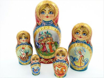 Rare Poupée Russe gigogne 11cm 5 Matriochkas 1970 URSS - Décoration