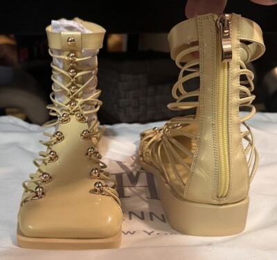 Vivienne Hu Yellow Square To Cage Zip Sandal Sz 8M | eBay