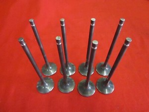 Del West Titanium Exhaust Valves 1.60  7mm Valve stem 5.565 Long  .240TIP NASCAR