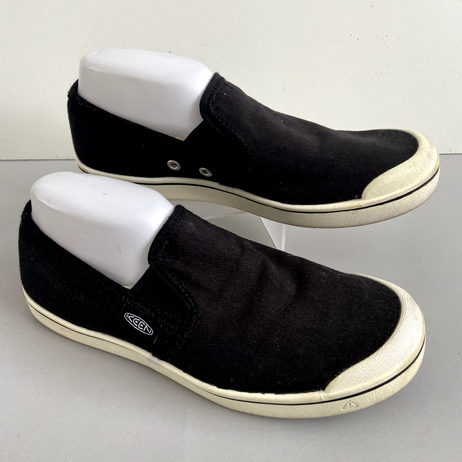 Scarpe uomo Keen taglia 8 5 EU 41 Eldon mocassini facili da slip on sneakers tela nere