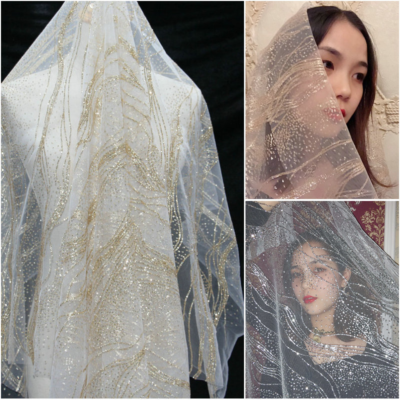 glitter tulle fabric for wedding dress Mysteria main image 0
