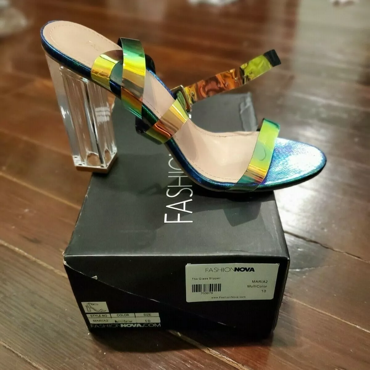FASHION NOVA The Glass Slipper Mermaid Iridescent Women s Block
