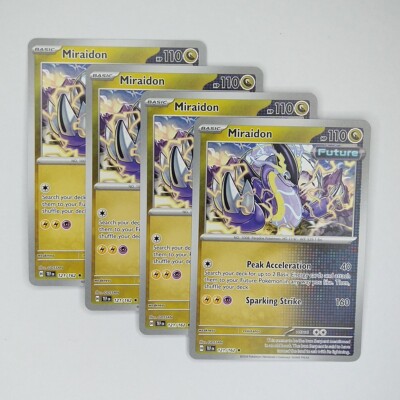 Miraidon 121/162 Regular Finish x4 - 4x Trainer Playset Pokemon ...
