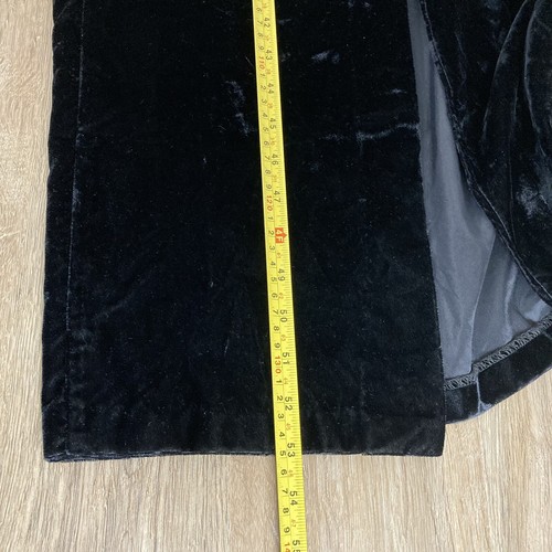Vtg Scott McClintock Womens Formal Dress 6P Maxi Black Velvet Retro Glam Gold - Picture 13 of 15