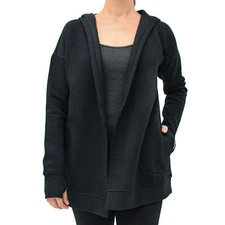 Active Life Women's SMALL Casual Hooded Sweatshirt Cardigan Parka - Black