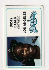1981 PERMA GRAPHICS DUSTY BAKER DODGERS SUPER STAR CREDIT CARD JC-4455