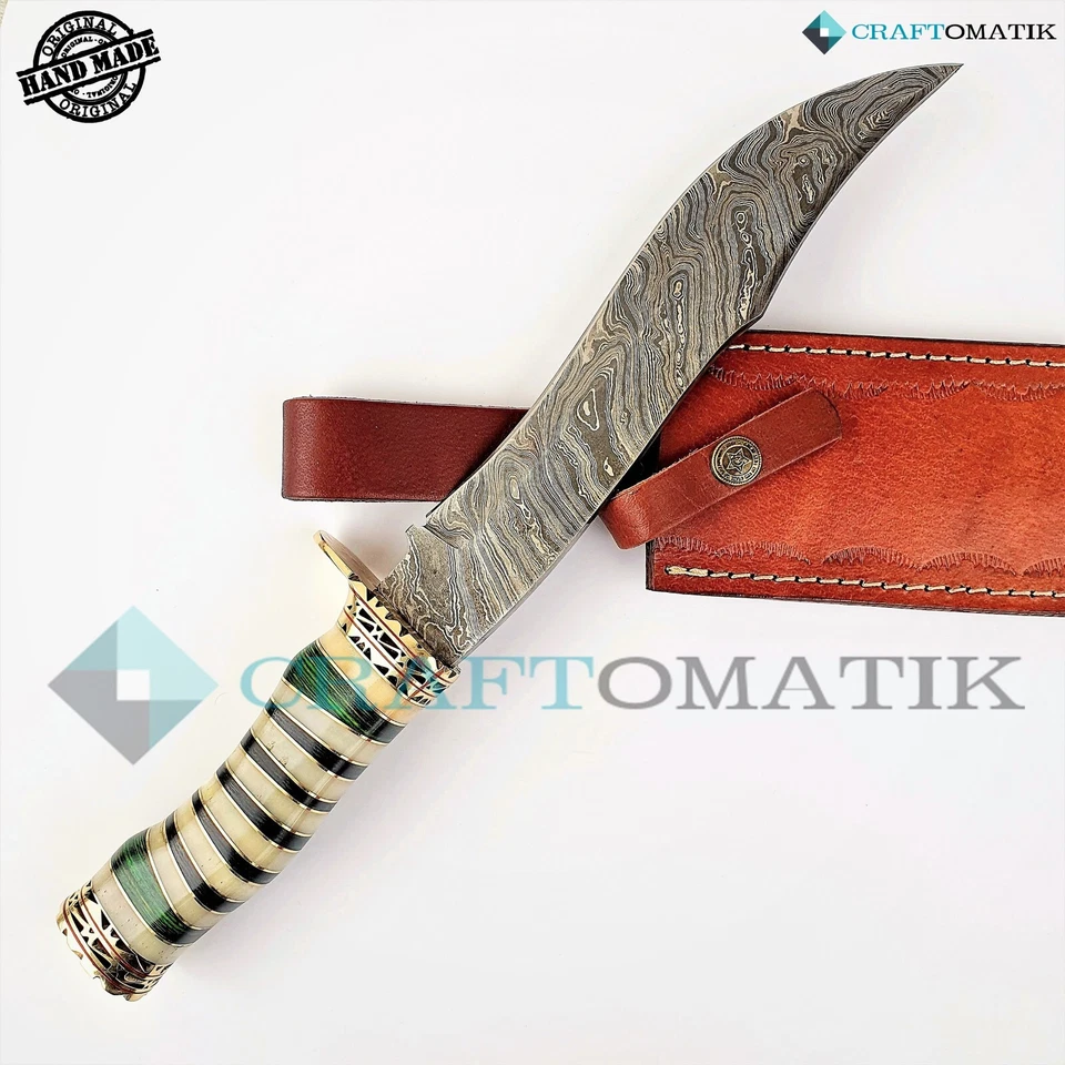 Damastmesser Jagdmesser | ELITE Damaszener Bowie | Damast-Stahl Hunting Knife | - Bild 2 von 4