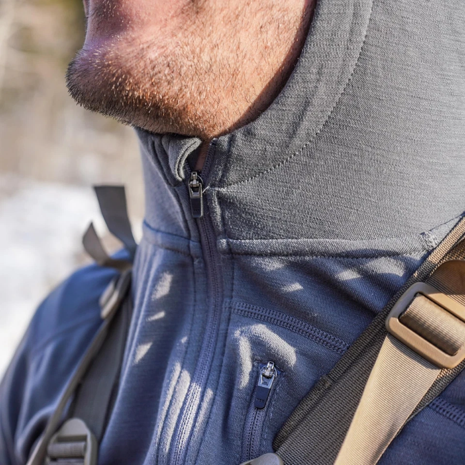 Men’s Kiln Hoody - Camo Merino Wool Base Layer, Midweight Thermal Cold Weathe... - Image 3 of 4