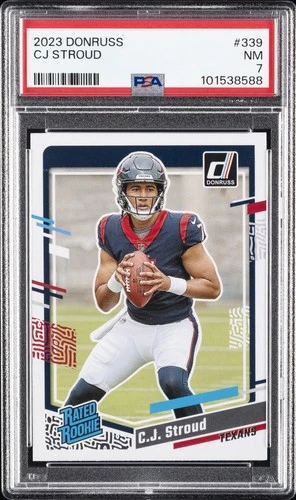 2023 PANINI DONRUSS #339 CJ STROUD ROOKIE RC PSA 7