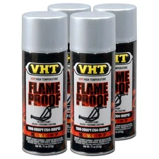 VHT High Temp Paint VHTSP106 (4-PACK); FlameProof 11oz Flat Silver 1300°F-2000°F