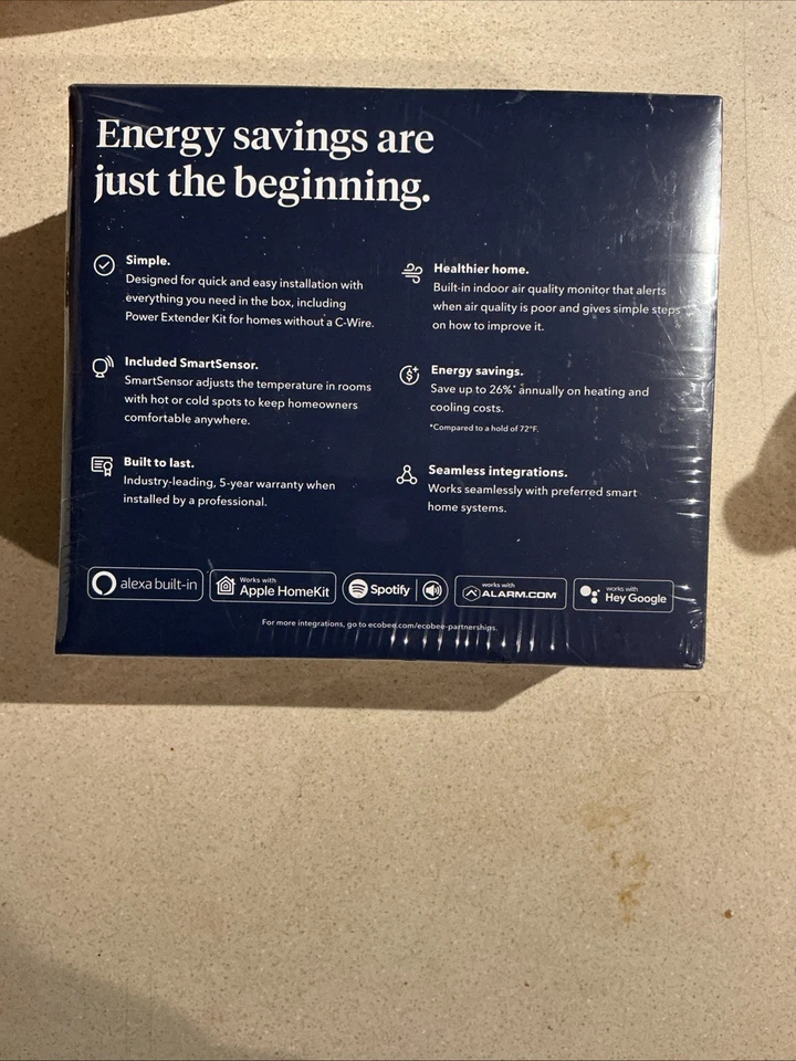 Ecobee EB-STATE6L-01 Smart Wi-Fi Thermostat Compatible with Alexi, Siri, Google - Image 2 of 3