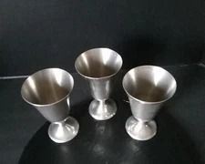 VTG Stieff Pewter P55 Goblets 5 3/4” tall (set of 3)