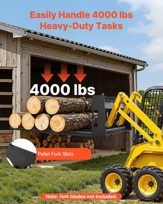 #ad Skid Steer Pallet Fork Frame 4000 lb 45quot; Quick Attach w 2quot; Hitch Receiver $296.99