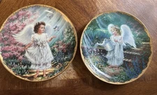 Set of 2 Bradford Exchange Plates - An Angel’s Gift & An Angel’s Guidance