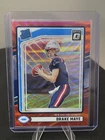 2024 Donruss - Rated Rookie Drake Maye #379 Optic Preview Red Wave Prizm (RC)