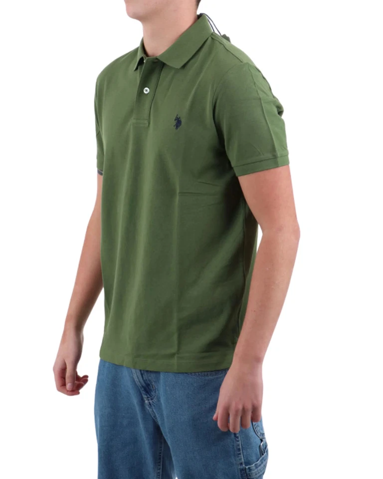 Camiseta U.S. Polo Assn. King 67355 Camisa Polo  Algodón Verde - Imagen 3 de 4
