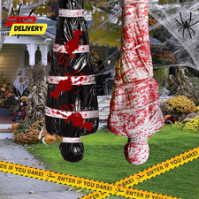 2 Packs 6Ft Dead Body Bags Hanging Corpse Props Scary Halloween Decorations