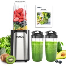 Mixer, Standmixer, Smoothie Maker, 900W, To-Go Becher, Edelstahl, BPA-frei