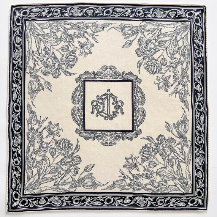 Pañuelo 82 % lana 18 % seda 26"" bufanda forma envoltura pañuelo hierba encaje estampado Foto 3 de 4