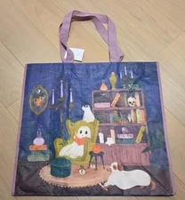 NWT Home Sense - Haunted House - Large Reusable Shopping Tote Eco Bag