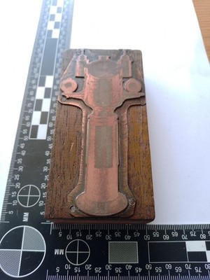Vintage Werbung Buchdruck Druckblock