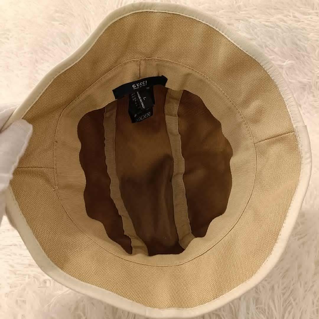 Gucci Bucket Hat GG Beige Size L Women Authentic thumbnail 16