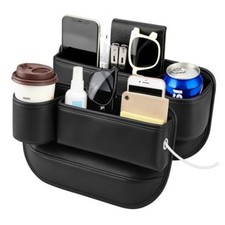 Universal Fit Car Seat Gap Filler Organizer Extra Storage Organizer with Cup