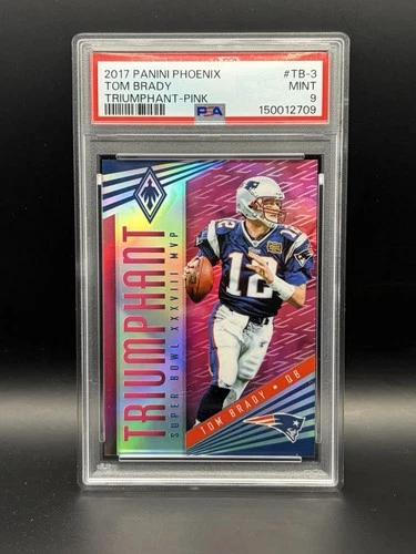 Tom Brady 2017 Phoenix Triumphant Pink /199 PSA 9 Mint #TB-3
